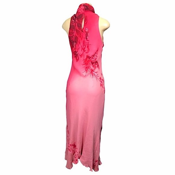 Donna Morgan Ombré Pink & Red Floral Gorgeous Gown Size M - Picture 8 of 13